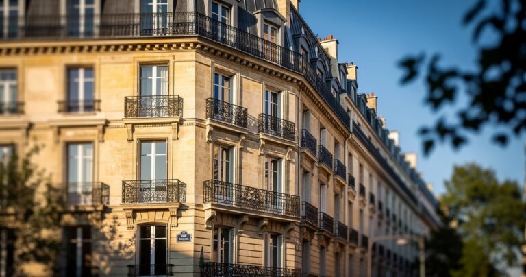 Immeuble haussmannien parisien représentant un bien en gestion locative
